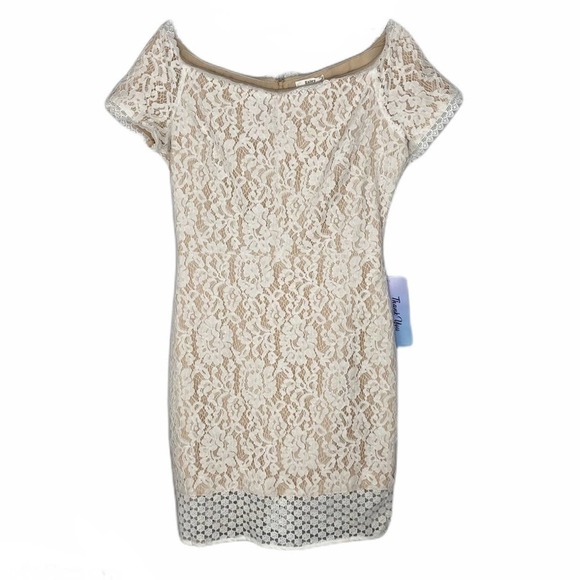 ESLEY White Lace Off Shoulder Dress Size Small - Picture 3 of 7